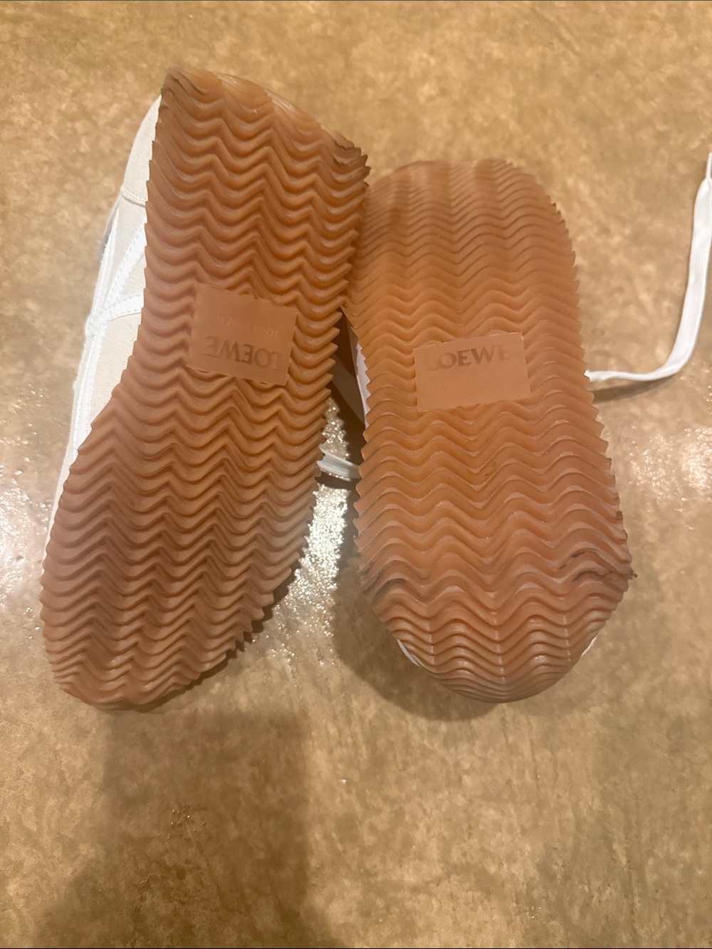 Loewe White Sneakers with Gum Toe Accent - Picture 4 of 7